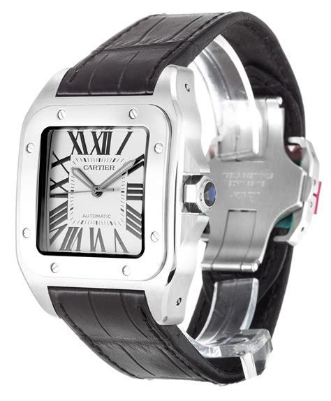 cartier santos 100 w202009 replica|cartier santos 100 caseback.